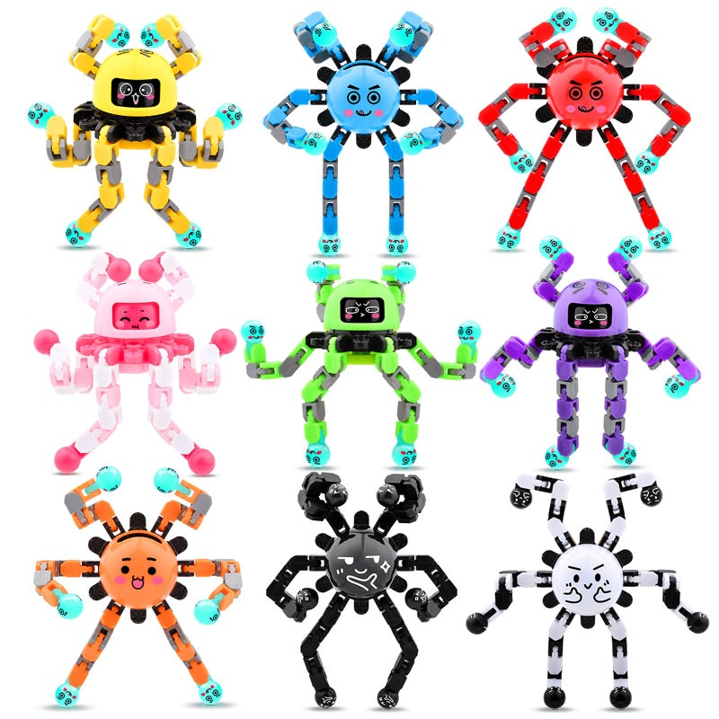 ASIOWELY 9 PCS Easter Basket Stuffers Fidget Spinner Toys for Kids & Adults,Party Favors Goodie Bags Bulk,Fingertip Gyros Sensory Toy Stress Relief Classroom Prizes Boys Girl Birthday Gifts for Teens - Image 1