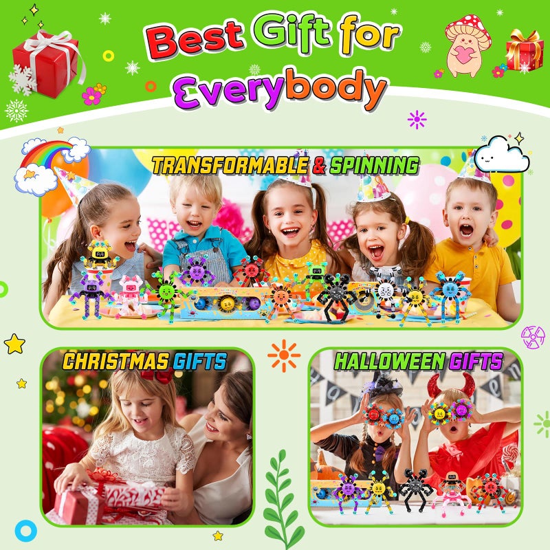 ASIOWELY 9 PCS Easter Basket Stuffers Fidget Spinner Toys for Kids & Adults,Party Favors Goodie Bags Bulk,Fingertip Gyros Sensory Toy Stress Relief Classroom Prizes Boys Girl Birthday Gifts for Teens - Image 5