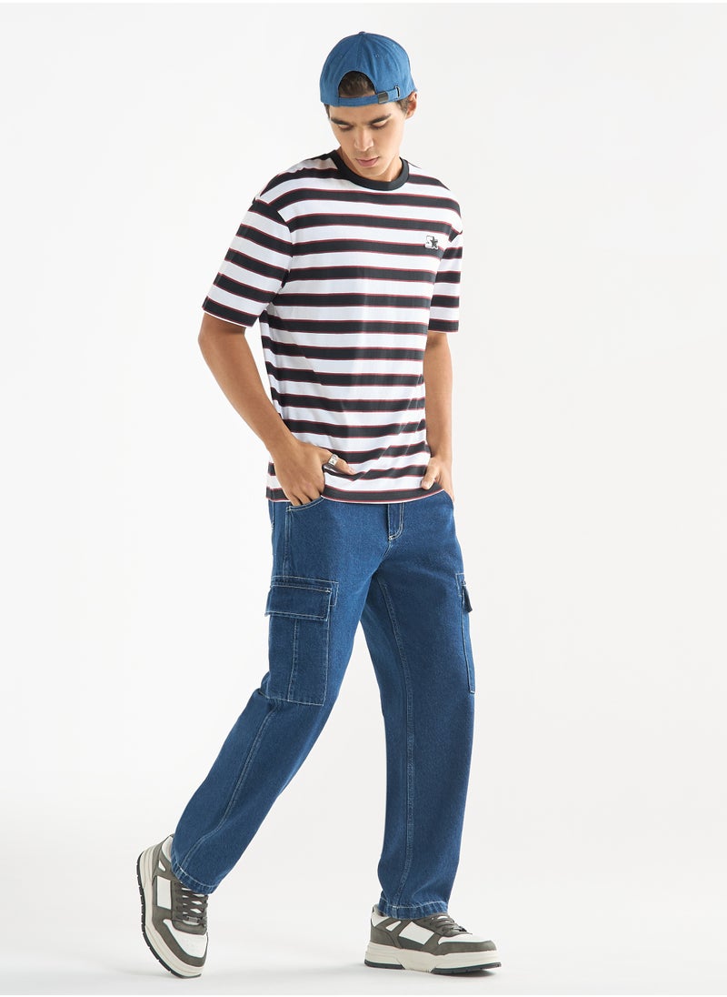 STARTER Starter Striped Crew Neck T-shirt with Short Sleeves  - Image 2