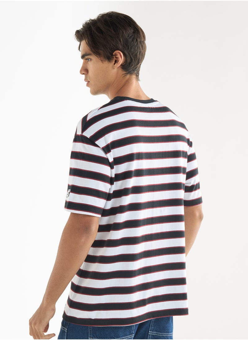 STARTER Starter Striped Crew Neck T-shirt with Short Sleeves  - Image 3