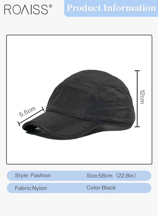 roaiss Summer Waterproof Outdoor Quick-drying Cap for Men and Women, Lightweight Foldable Hat, Travel Sun-proof Breathable Sun Hat for Running, Camping, Cycling, Adjustable Size - Image 2