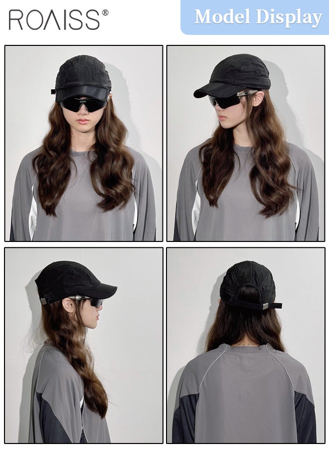 roaiss Summer Waterproof Outdoor Quick-drying Cap for Men and Women, Lightweight Foldable Hat, Travel Sun-proof Breathable Sun Hat for Running, Camping, Cycling, Adjustable Size - Image 5