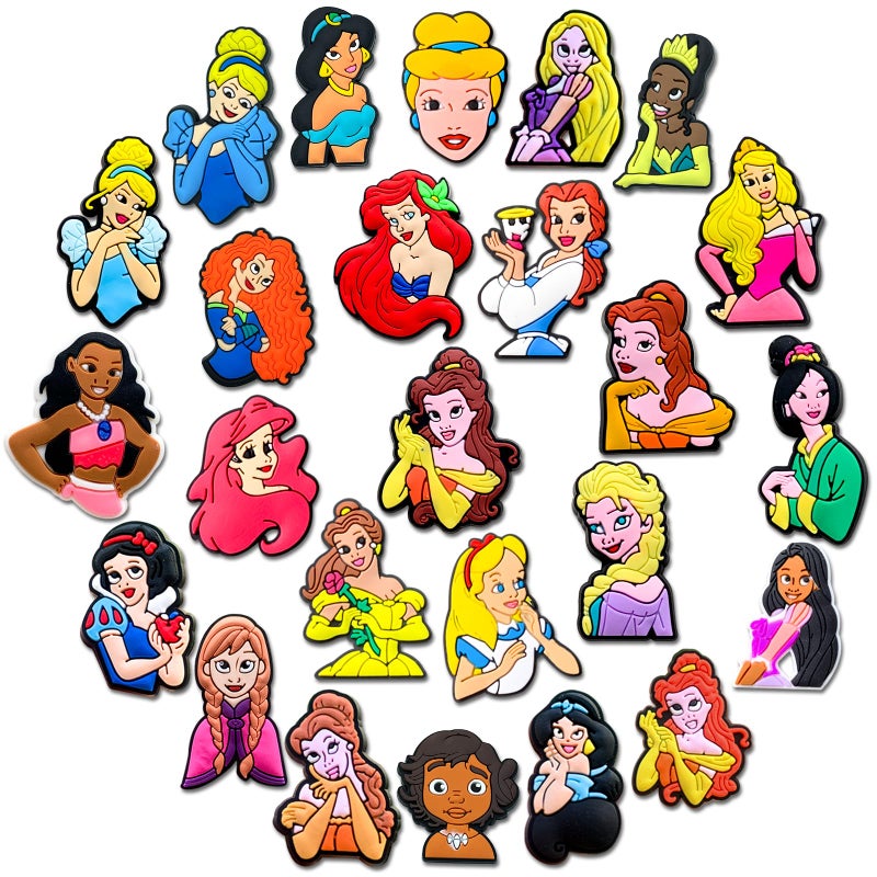 Nukuopa 25Pcs Cute Shoe Charms for Croc, Cartoon Shoe Decoration for Shoes Bracelet Wristband Clog Sandals Birthday Party Favors - Image 1