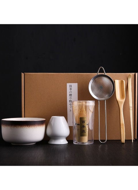 Matcha Tea Set,6-Piece Matcha Green Tea Whisk Set , Japanese Tea Set, Matcha Whisk Set, Matcha Green Tea Making Kit