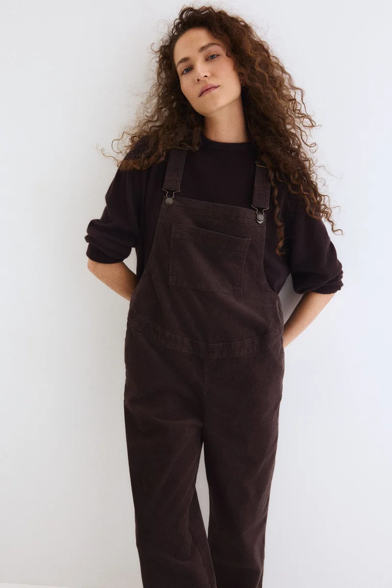 H&M  MAMA Before & After Corduroy dungarees for Women | Best Price UAE