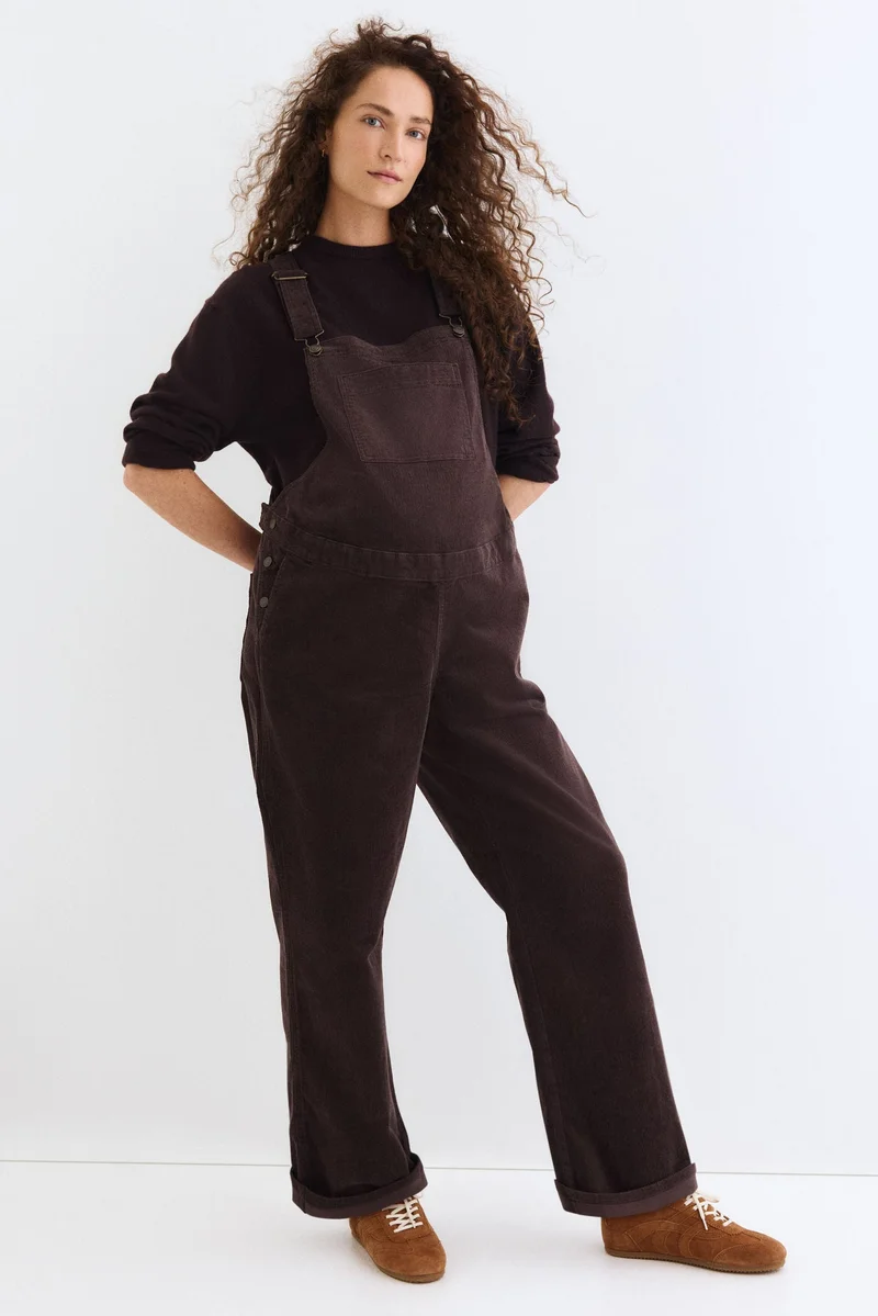 H&M  MAMA Before & After Corduroy dungarees for Women | Best Price UAE