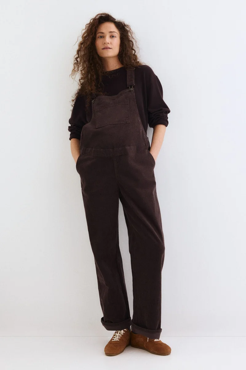 H&M  MAMA Before & After Corduroy dungarees for Women | Best Price UAE