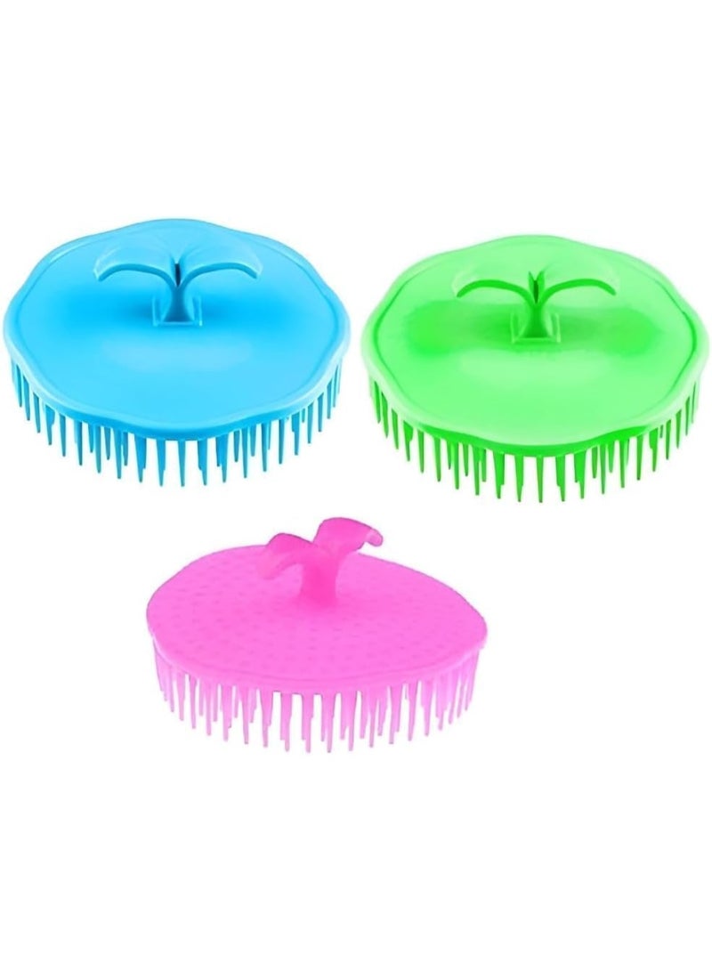 BEYTOR Scalp Massage Shampoo Brush (Pack of 3) – Hair Washing Comb, Soft Scalp Massager for Men & Women, Round Shower Brush for Hair Care & Styling – Multicolor - Image 5