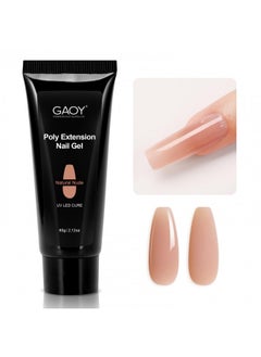 GAOY Poly Gel, 60g Nail Extension Gel, Natural Nude Builder Gel Nail Enhancement Gel for Beginner & Professional Nail Art Salon DIY at Home