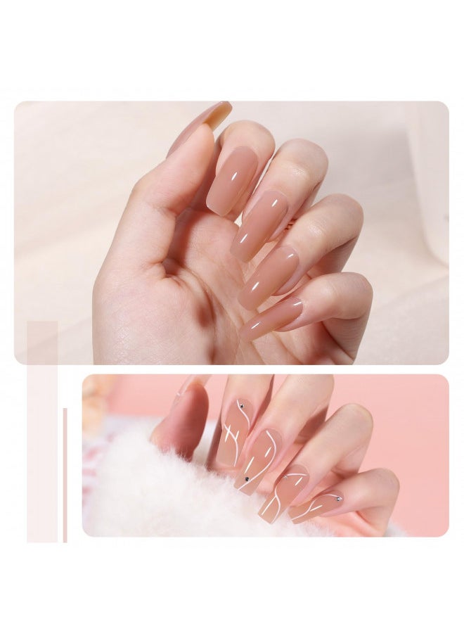 GAOY - GAOY Poly Gel, 60g Nail Extension Gel, Natural Nude Builder Gel Nail Enhancement Gel for Beginner & Professional Nail Art Salon DIY at Home - Image 1