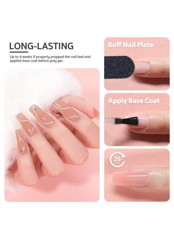 GAOY - GAOY Poly Gel, 60g Nail Extension Gel, Natural Nude Builder Gel Nail Enhancement Gel for Beginner & Professional Nail Art Salon DIY at Home - Image 1