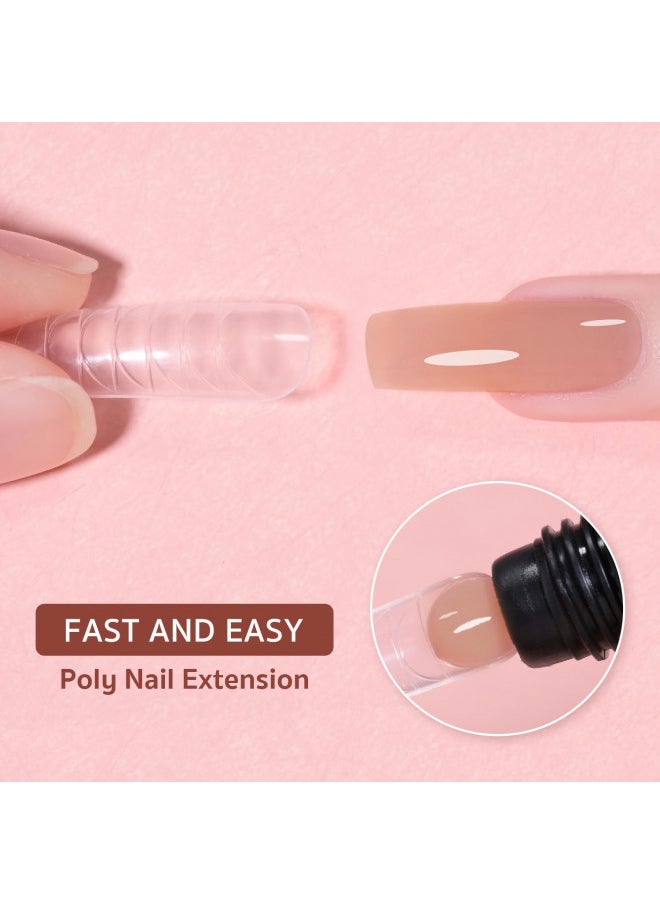 GAOY - GAOY Poly Gel, 60g Nail Extension Gel, Natural Nude Builder Gel Nail Enhancement Gel for Beginner & Professional Nail Art Salon DIY at Home - Image 1