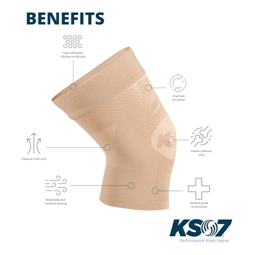 OS1st KS7 Performance Knee Brace stabilizes the patella, reduces recovery time, relieves knee pain and arthritis pain (Black, Large) - Image 3