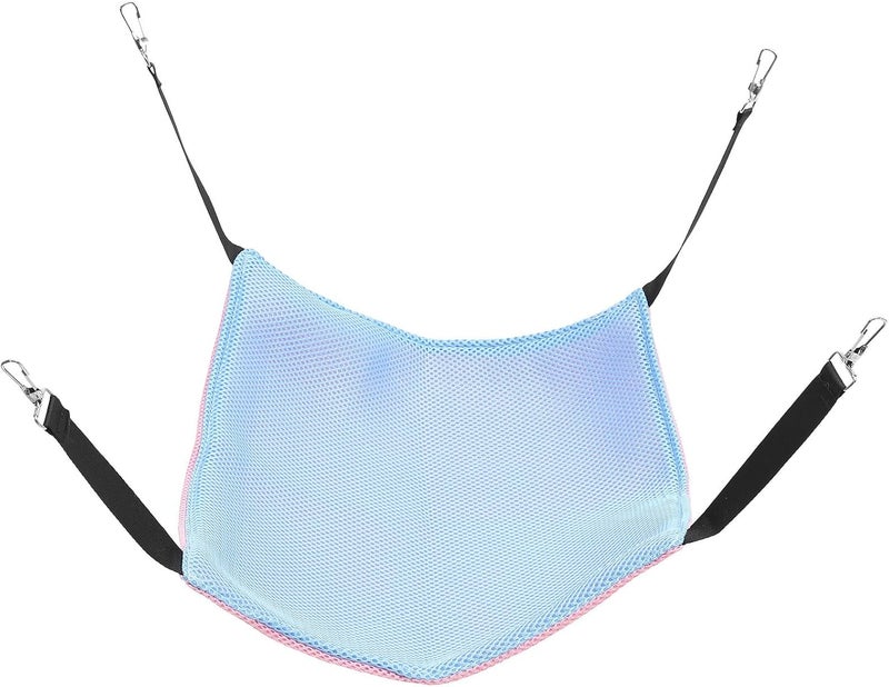 Decorative Cat Hammock Bed for Cage Hanging Breathable Double-Sided Mesh Cat Sleeping Hammock M Size Pink and Blue and Small Pets - Image 1