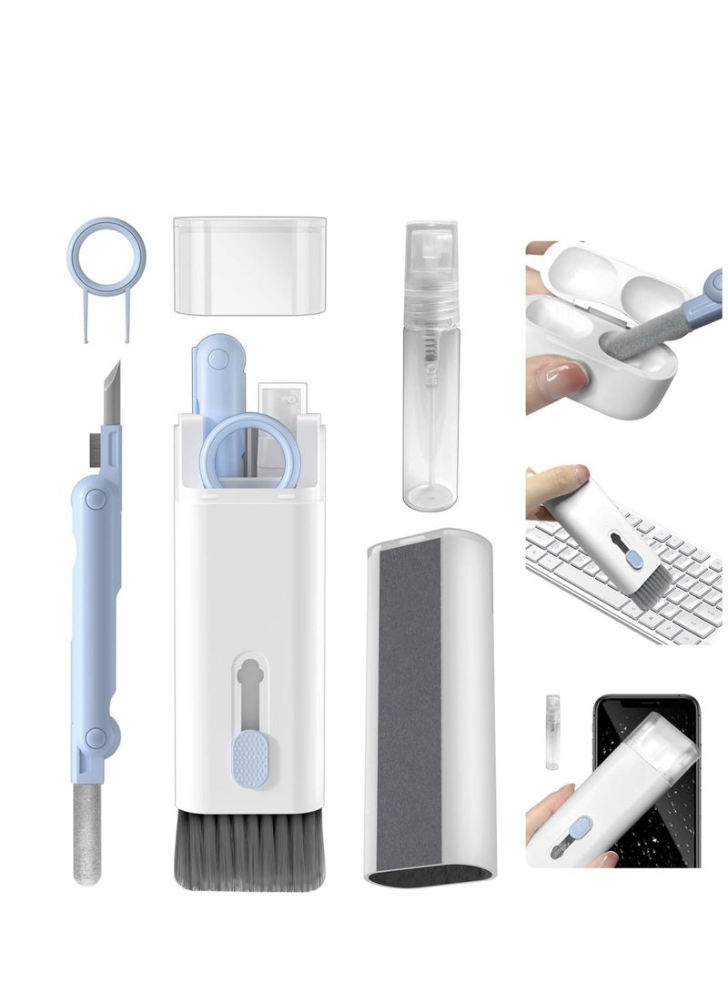 7 in 1 Multifunctional Cleaning Tool, Earphones Cleaner Kit for AirPods, Keyboard Cleaning Brush, Portable Electronics Cleaning Kit for Laptop, PC, Keyboard, Earphones, Cell Phone  - Image 1