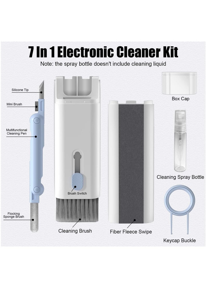 7 in 1 Multifunctional Cleaning Tool, Earphones Cleaner Kit for AirPods, Keyboard Cleaning Brush, Portable Electronics Cleaning Kit for Laptop, PC, Keyboard, Earphones, Cell Phone  - Image 4