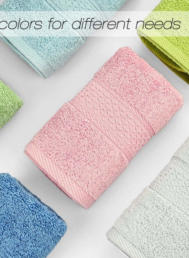 Cleanbear Hand Towel Face Towel Set,100% Cotton, Assorted Colors Hand Towels, Size 29" x 13", 6-Pack 6 Colors - Image 3