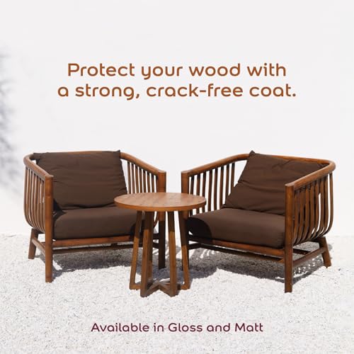 Dulux Sadolin by Dulux | 2KPU Premium PU Wood Polish | Gloss White Finish for All Kinds of Wood, Suitable for Interior and Exterior Applications, 1 litres - Image 3