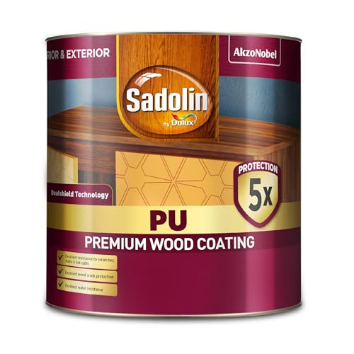 Dulux Sadolin by Dulux | 2KPU Premium PU Wood Polish | Gloss White Finish for All Kinds of Wood, Suitable for Interior and Exterior Applications, 1 litres - Image 1