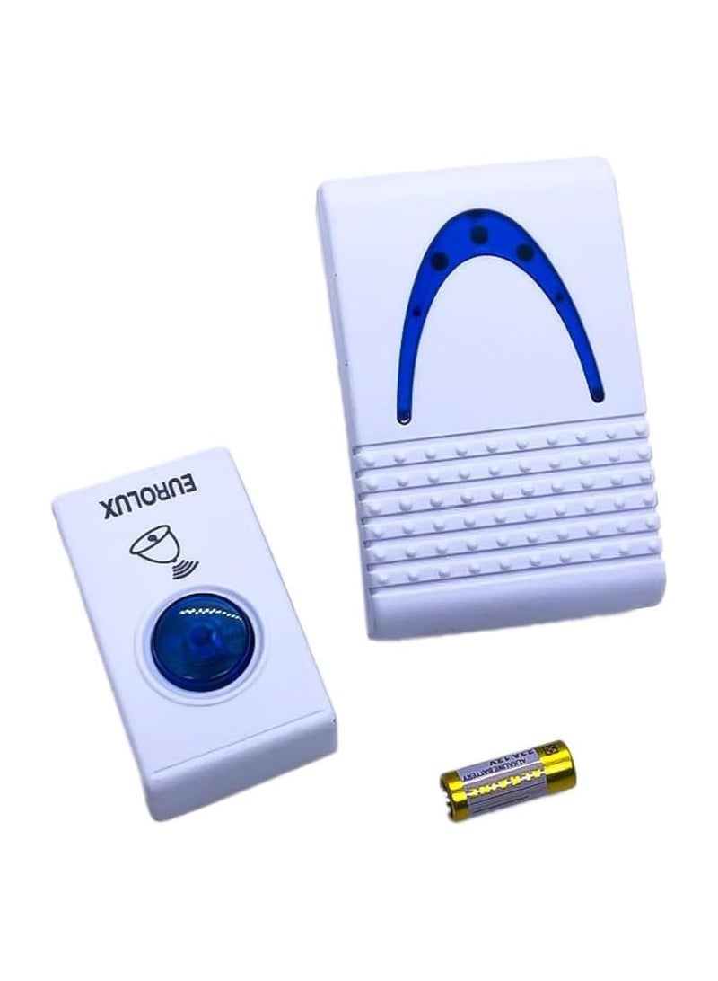 EUROLUX Wireless Doorbell Kit, Wireless Remote Control Doorbell - Perfect for Home/Shop/Office