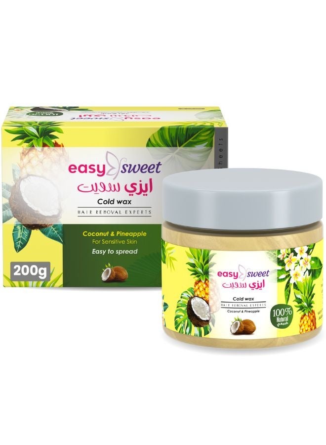 EASY Coconut And Pineapple Sweet Cold Wax 200g - Image 1