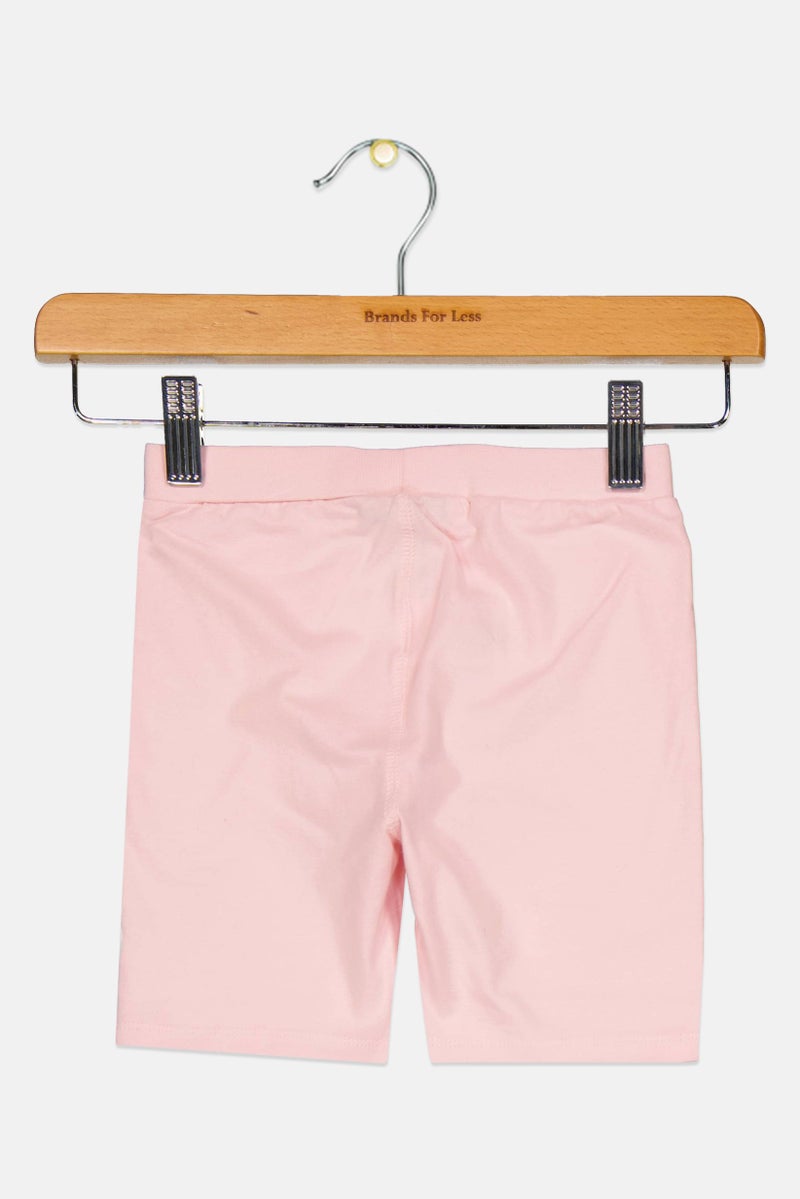 Ellesse Kids Girl Brand Logo Cycling Shorts, Pink - Image 2