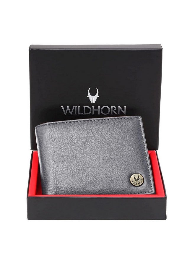 WildHorn Rfid Protected Leather Wallet For Men, Grey - Image 2