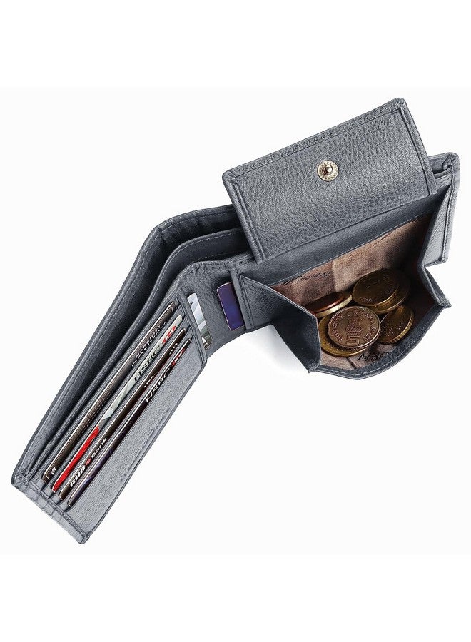 WildHorn Rfid Protected Leather Wallet For Men, Grey - Image 5