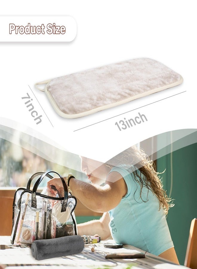 Nugilla Makeup Remover Cloths, 8 Packs Makeup Remover Towels Reusable Face Wash Cloth, Soft Microfiber Face Cloth for Women(Beige) - Image 4