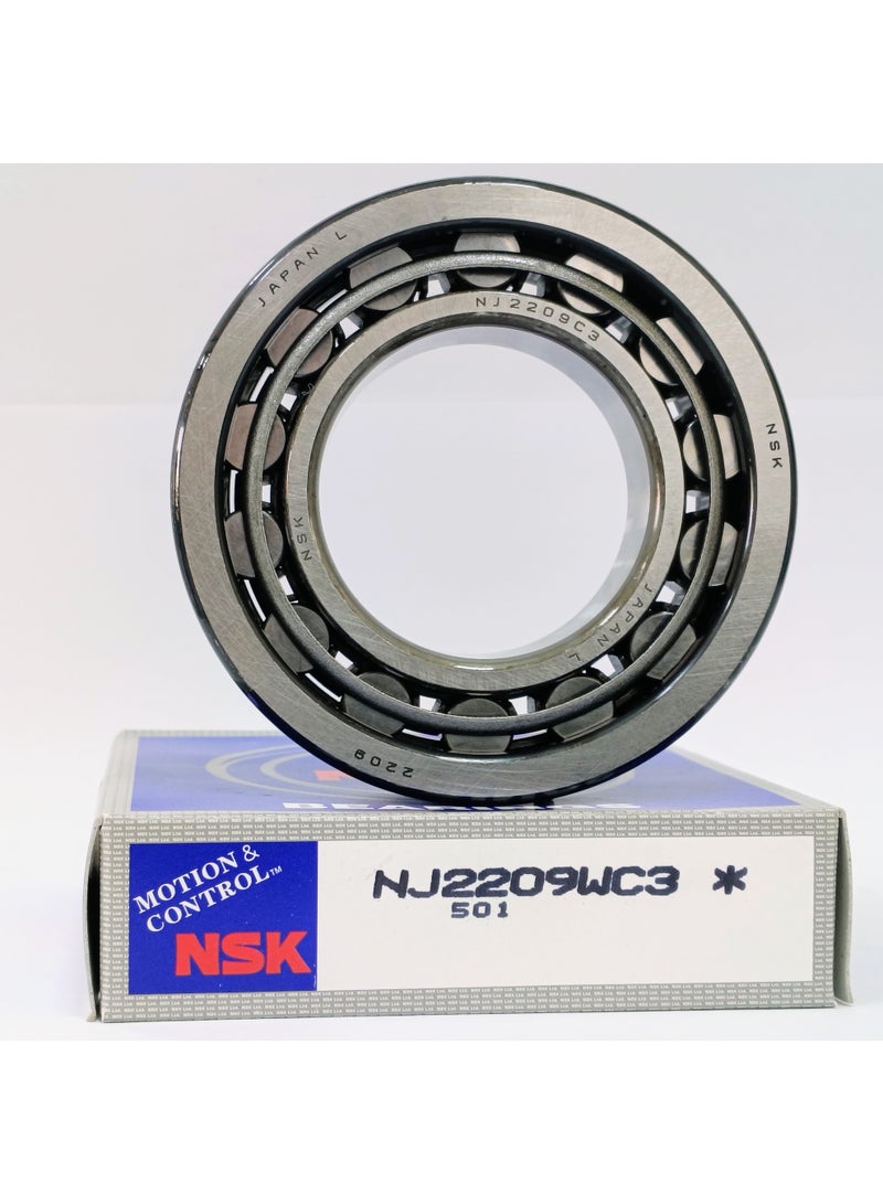 NSK ORIGINAL NSK NJ 2209 WC3 Cylindrical Roller Bearing - Special Dimension Series - High Load & C3 Clearance - 45x85x23mm - Genuine Made in Japan - Image 1