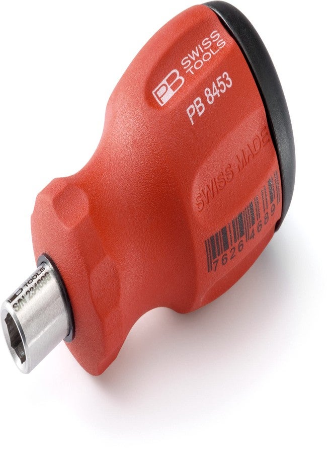PB Swiss Tools Stubby Screwdriver PB 8453 | 100% Swiss Made | Small Screwdriver with Bits in the Handle, Size Slot 3, PH1/PH2, T15/T20/T25 and Magnetic Tip for General Screwdriving Work - Image 2