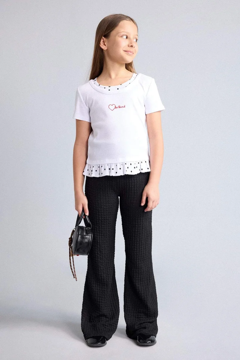 ديفاكتو Polka Dot Short Sleeve T-Shirt
