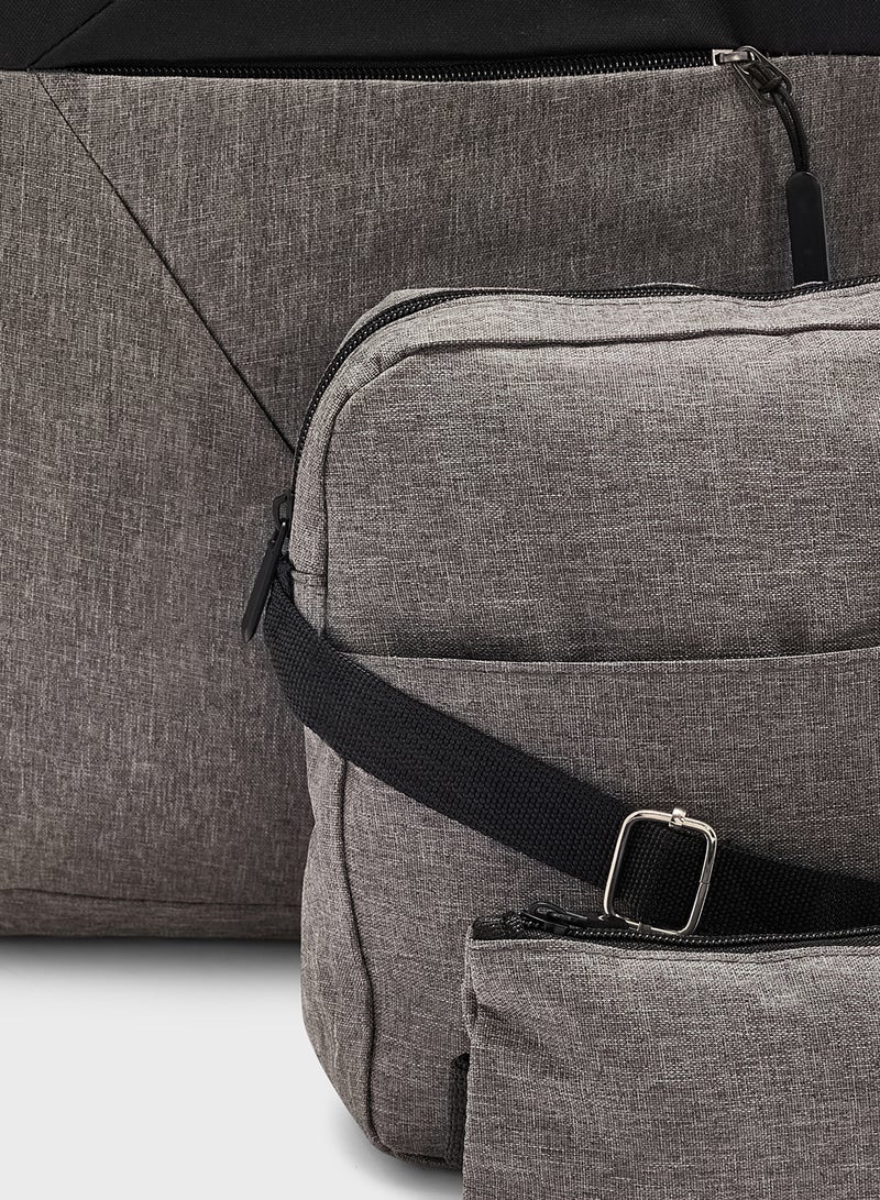 Seventy Five Set 0F 3 Backpack, Messenger And Pouch  - Image 4
