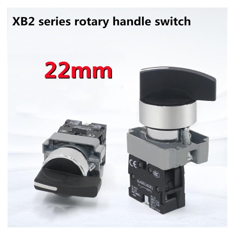 مفتاح دوار XB2 2/3 وضع قفل ذاتي / إعادة ضبط ذاتي مقبض محدد 1NO/2NO/1NO1NC BD21 BD33 BD22 BD25 BD45 BD53 (إعادة ضبط ثلاثي الأبعاد 2NO) - Image 2