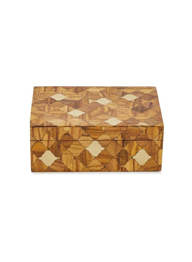 Fabindia Brown Soha Wooden Inlay Utility Box - Image 2
