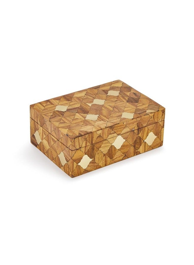 Fabindia Brown Soha Wooden Inlay Utility Box - Image 3