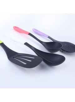 Bonita 4 Pieces Kitchen Utensils With Holder Non Stick Cooking Spoon Kitchen Cooking Utensils Set Dishwasher Safe Multicolor  - Image 2