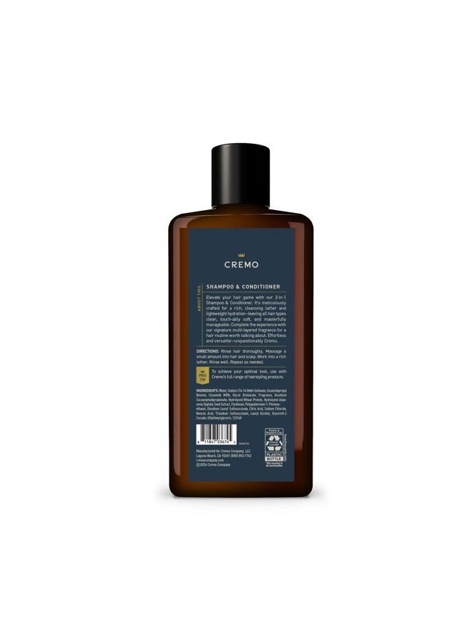 cremo شامبو وبلسم باربر غرايد 2 في 1 من بالو سانتو، نكهات الهيل الساطع، البردي الجاف وبالو سانتو العطري، 16 أونصة سائلة - Image 4