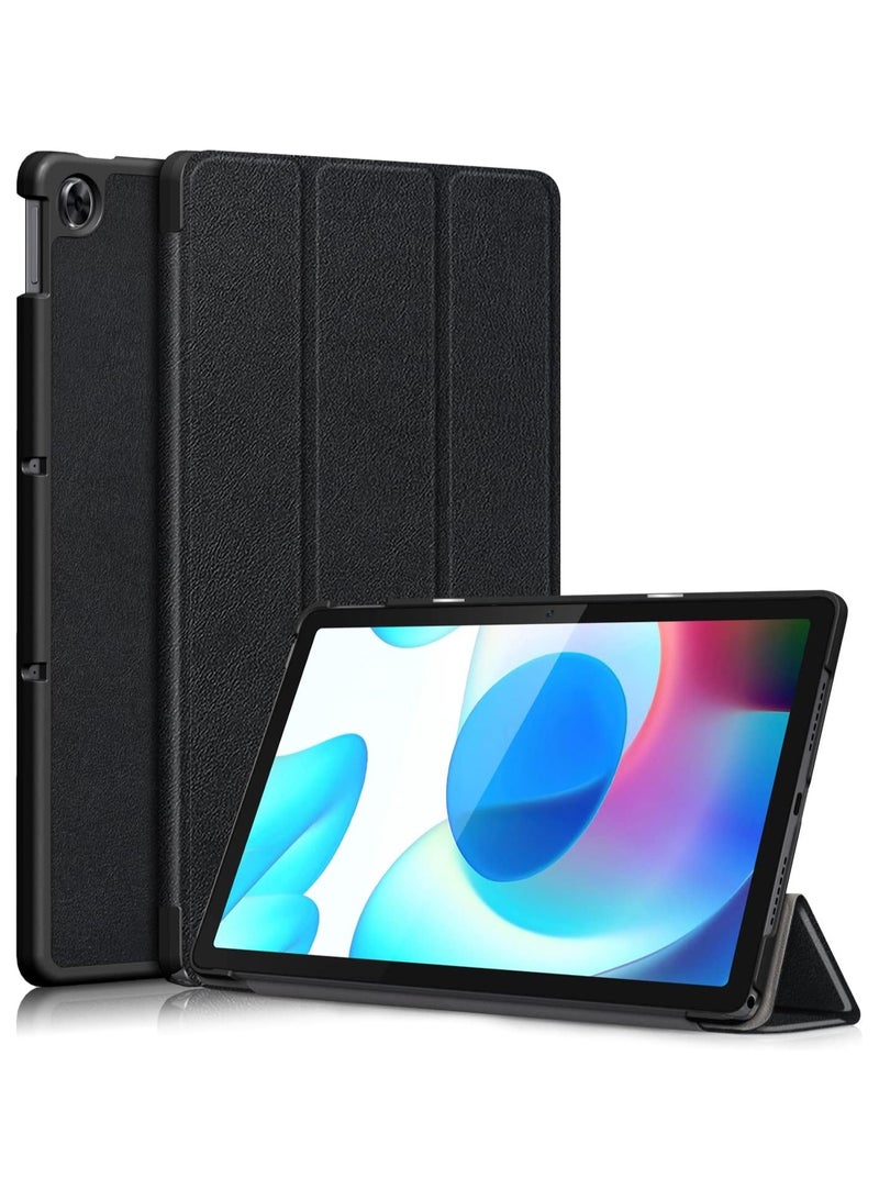 VKL Case For Realme Pad 10.4 inch 2021, Premium PU Leather Case, Anti-dirty and Anti-drop, Slim Flip Shell Case for Realme Pad -Black - Image 1