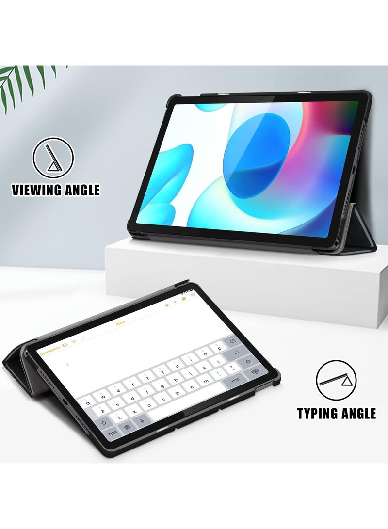 VKL Case For Realme Pad 10.4 inch 2021, Premium PU Leather Case, Anti-dirty and Anti-drop, Slim Flip Shell Case for Realme Pad -Black - Image 4
