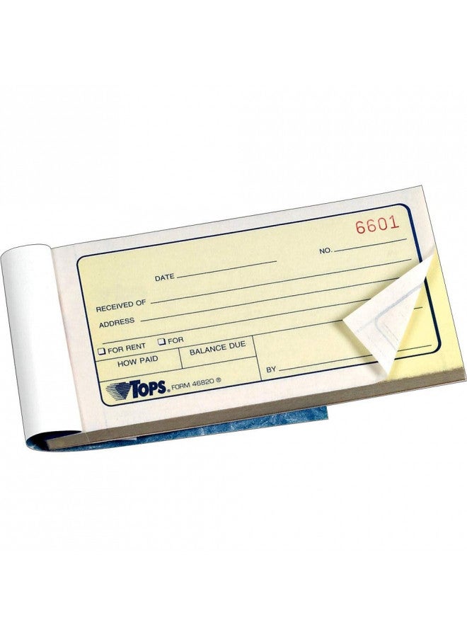 TOPS دفتر إيصالات الأموال TOPS، 2 جزء، بدون كربون، 2 5/8 × 5 3/8 بوصة، 50 ورقة، أبيض وكناري، (46820) - Image 3
