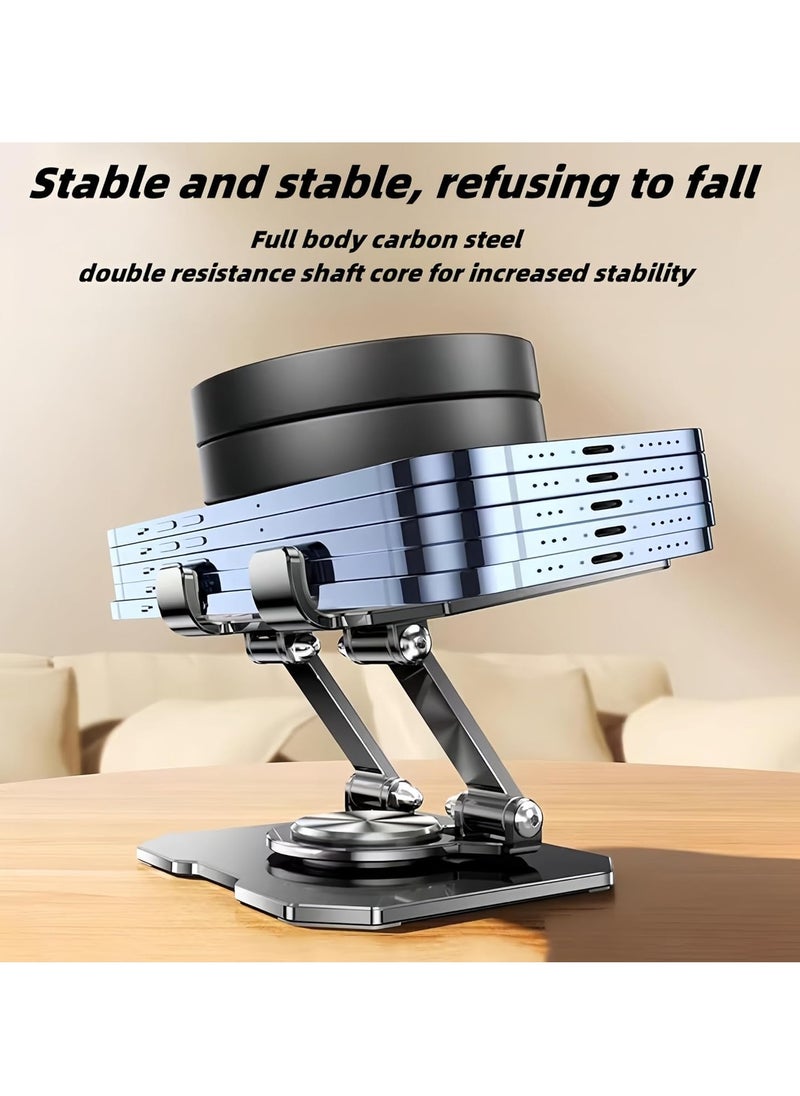 Generic - 360 Degree Rotating Adjustable Foldable Aluminum Tablet Holder, Suitable for iPad, Tablet, Smartphone, Flexible Rotating Table Stand - Image 1