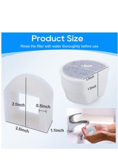 Generic Replacement Sponge & Carbon Filters for Pet Water Fountains - Compatible with Cats, Dogs & Rabbits (16 Total)  - Image 3