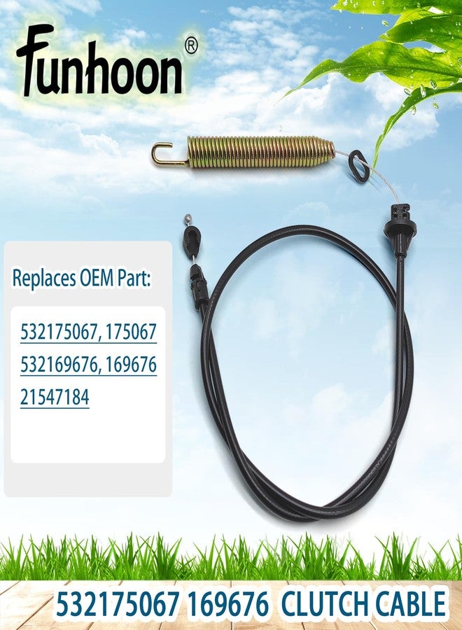 Funhoon 175067 Deck Clutch Cable for Craftsman Husqvarna AYP Poulan 42-inch Deck Lawn Mower Replaces 169676 532169676 532175067 - Image 3
