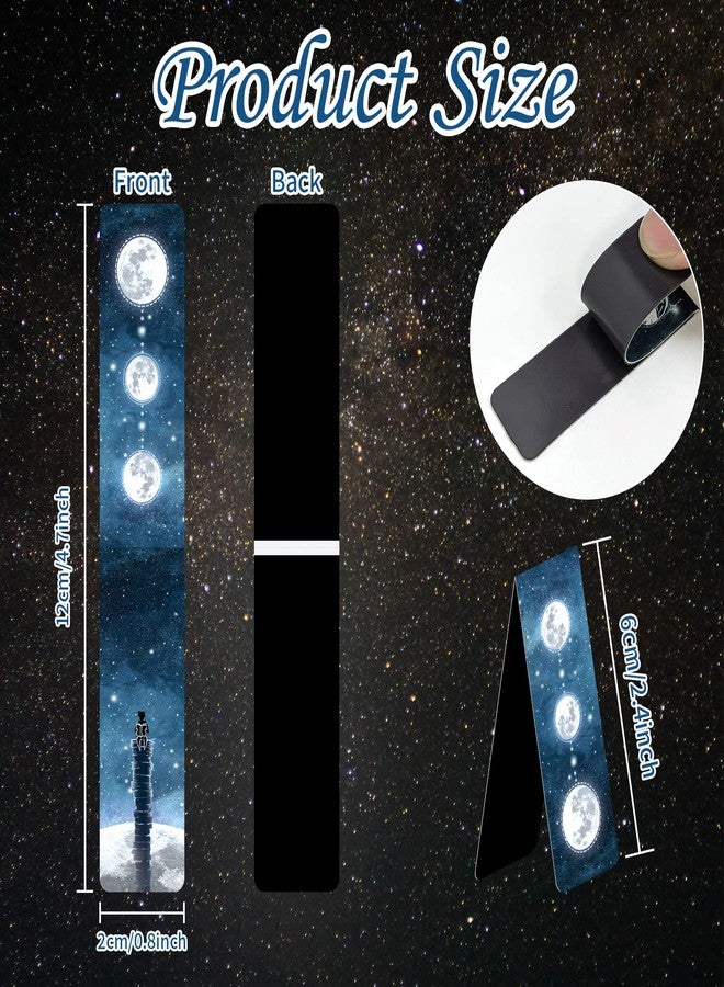 Anseal 12 PCS Cool Magnetic Bookmarks, Space Starry Night Bookmark for Book Lovers, Bulk Bookmarks for Women Men, Unique Book Mark for Reading, Students, Classroom Gifts, School Prize, Reading Present - Image 2