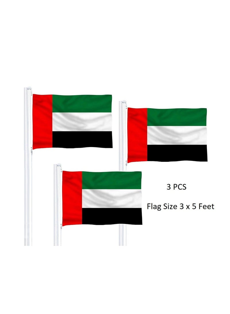 بوكسوودس 3 قطع من أعلام الإمارات العربية المتحدة أكثر سمكًا وأكثر متانة للاحتفال باليوم الوطني الإماراتي - Image 2