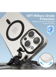 Mezone iPhone 15 Clear MagSafe Phone Case, Shock Absorbing, Anti Scratch & Anti-Yellowing Case, Black  - Image 3