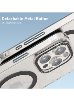 Mezone iPhone 15 Clear MagSafe Phone Case, Shock Absorbing, Anti Scratch & Anti-Yellowing Case, Black  - Image 1