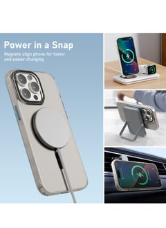 Mezone iPhone 15 Clear MagSafe Phone Case, Shock Absorbing, Anti Scratch & Anti-Yellowing Case, Black  - Image 2