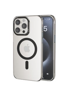 Mezone iPhone 15 Clear MagSafe Phone Case, Shock Absorbing, Anti Scratch & Anti-Yellowing Case, Black  - Image 4